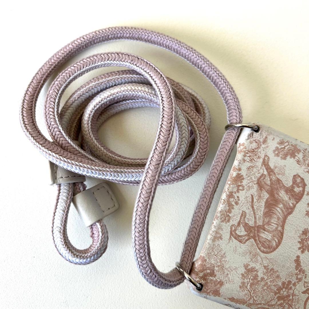 クリスチャンディオール iPhone14Pro ケース ストラップ付 ピンク