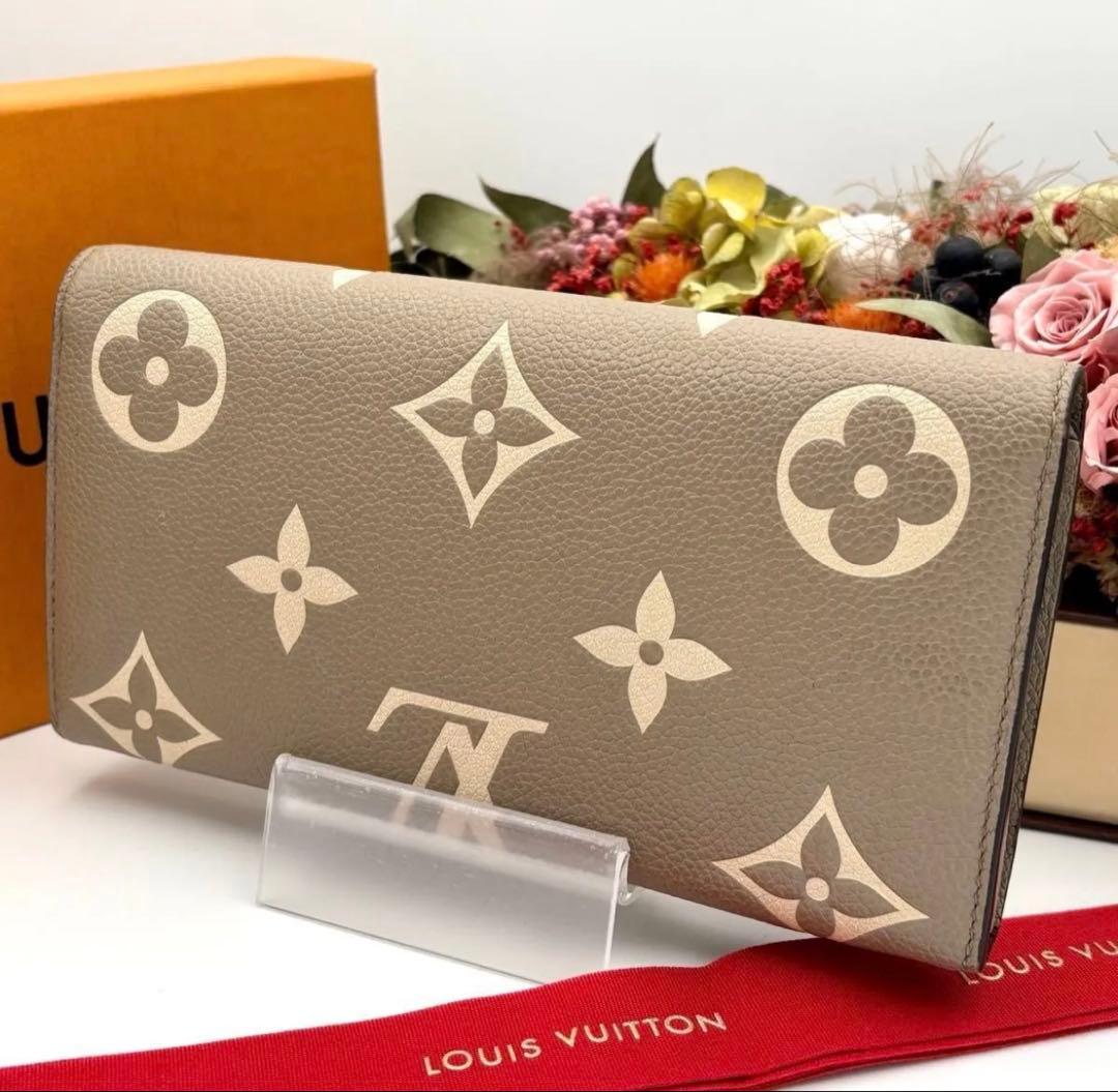 美品　LOUIS VUITTON グレー モノグラム 長財布　現行品