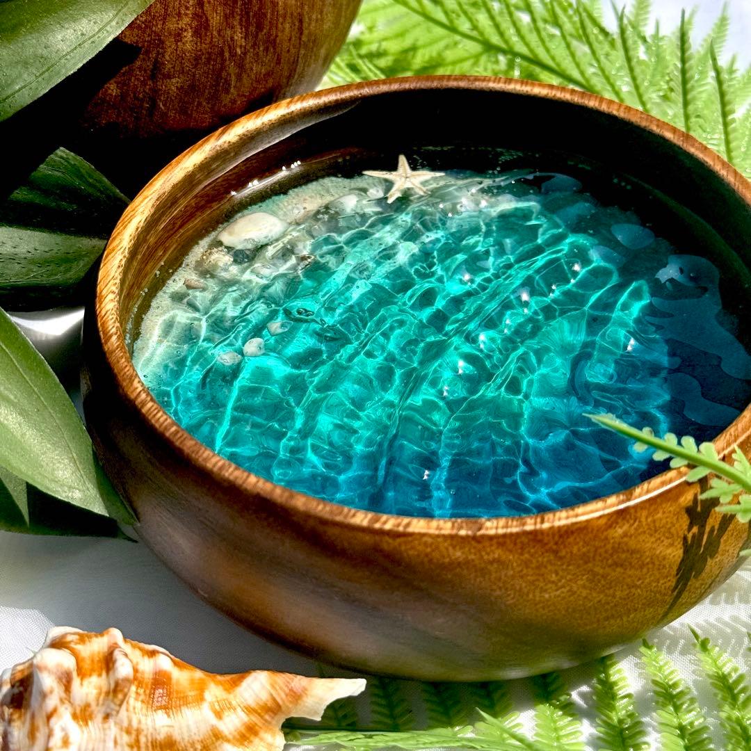 インテリアアート　海の置き物　アクセサリートレイ　雑貨　貝殻