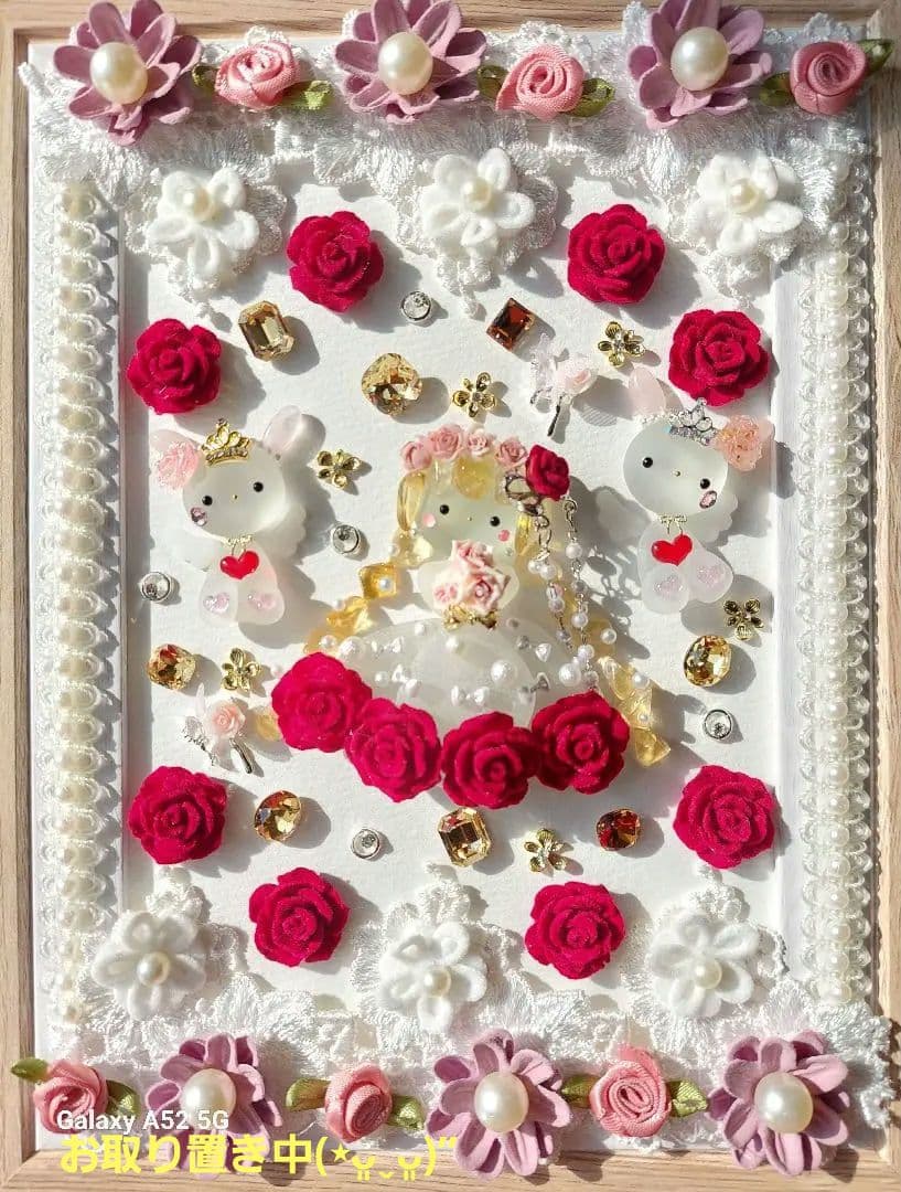 シーグラスアート うさちゃん天使と花嫁♪お取り置き中です(⋆ᴗ͈ˬᴗ͈)”