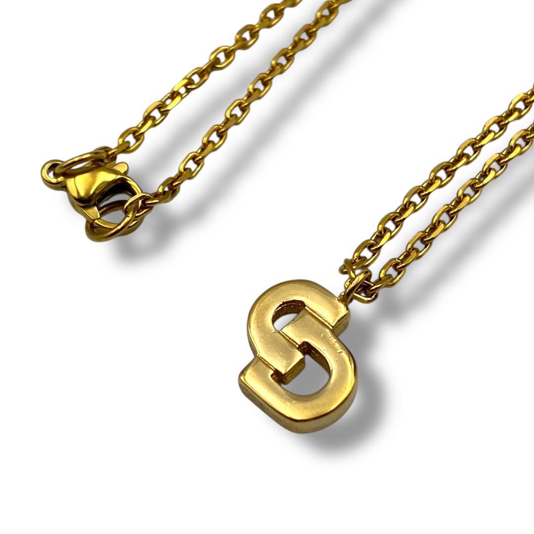 美品 Dior クリスチャンディオール ネックレス CDロゴ ヴィンテージ 金