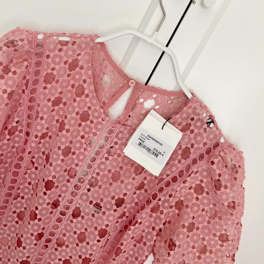 新品未使用　Sandro　サンドロ　カッティングレース　ワンピース　サイズ36