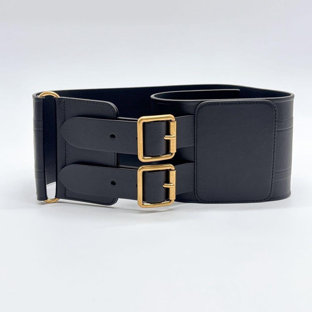 激レア✨ クリスチャンディオール　ベルト　コルセット エンブロイダリー　黒