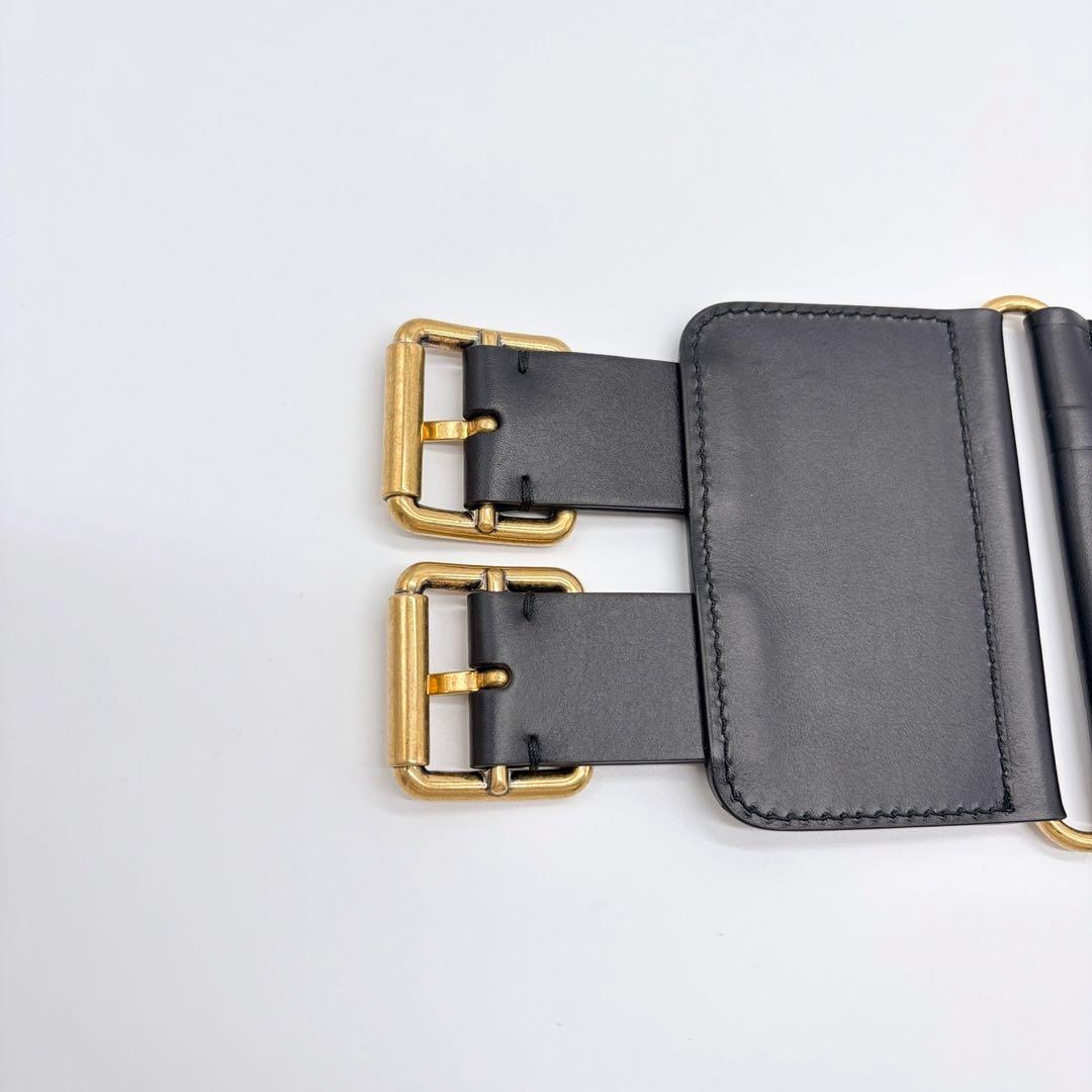 激レア✨ クリスチャンディオール　ベルト　コルセット エンブロイダリー　黒