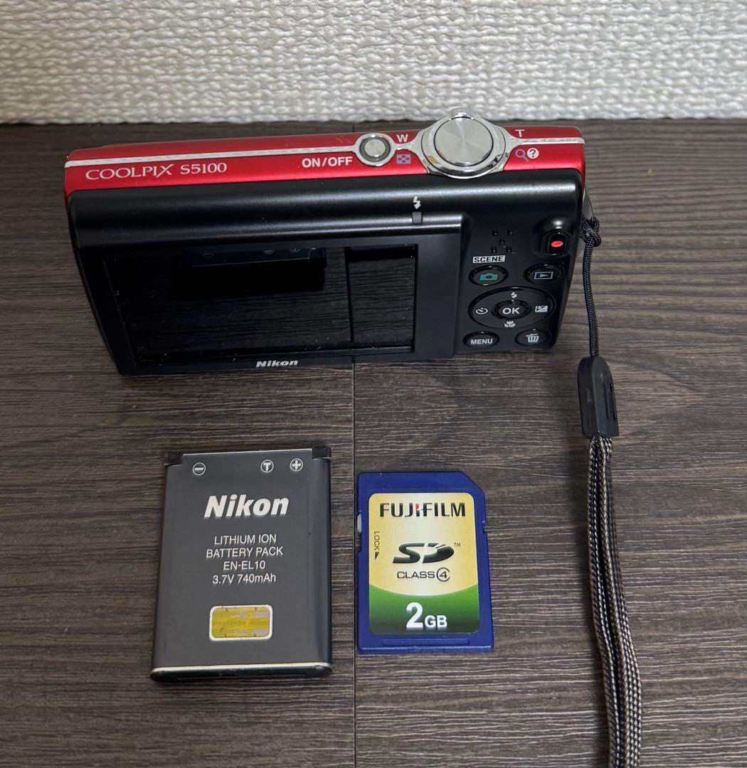 Nikon COOLPIX S5100 レッド デジタルカメラ
