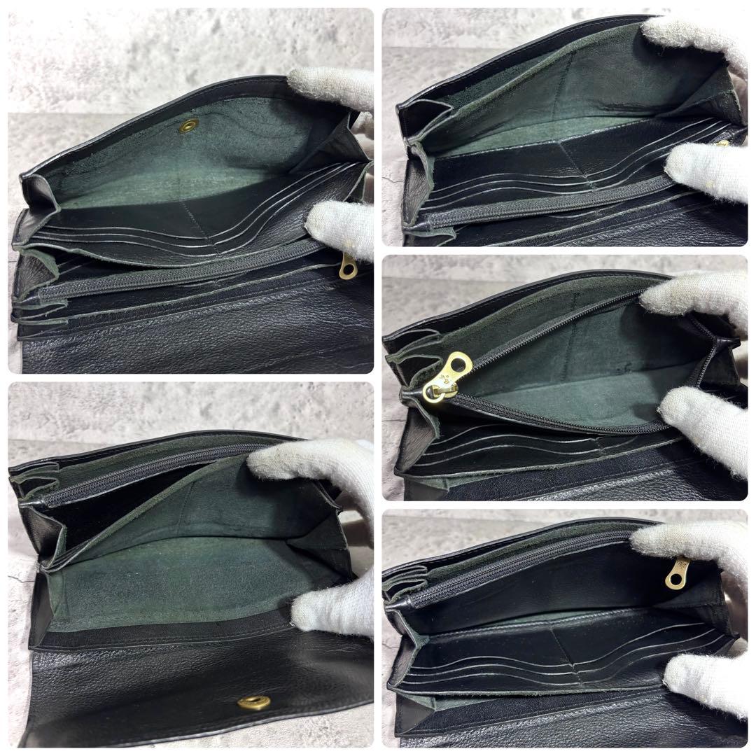 【進宮！】イルビゾンテ ILBISONTE フラップ長財布 ￼ブラック