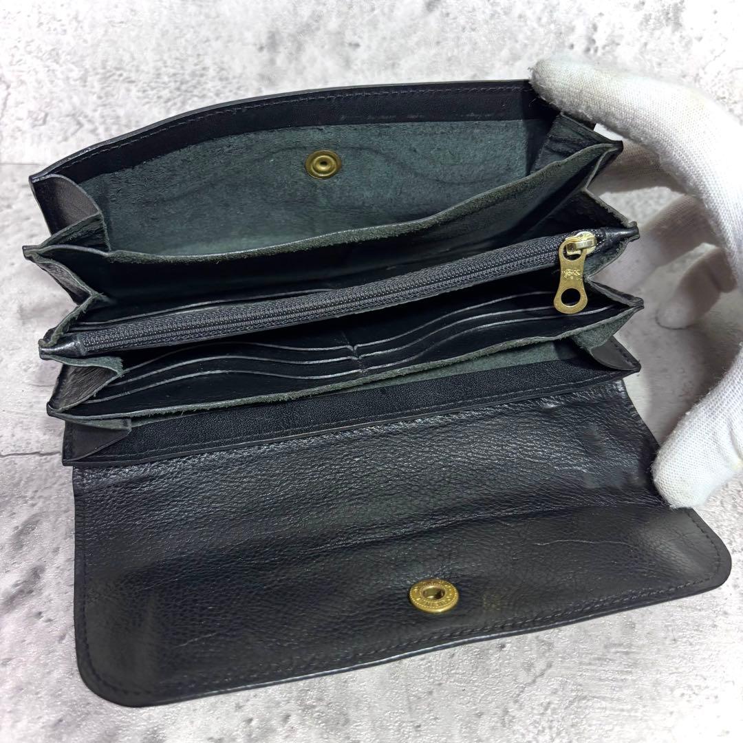 【進宮！】イルビゾンテ ILBISONTE フラップ長財布 ￼ブラック