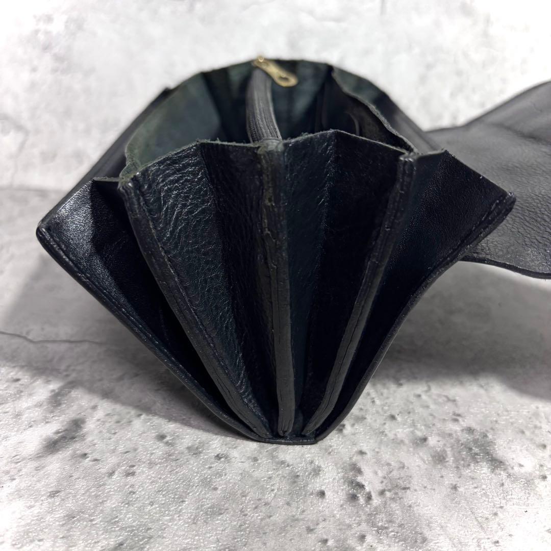 【進宮！】イルビゾンテ ILBISONTE フラップ長財布 ￼ブラック