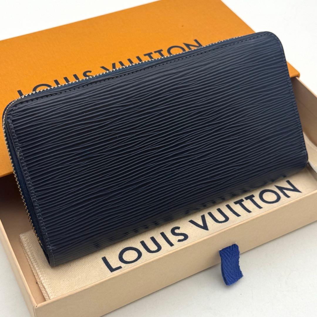 【新品近い】ルイヴィトン エピ ジッピーウォレット アンディゴブルー 長財布