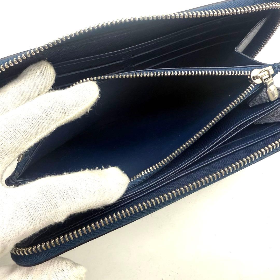 【新品近い】ルイヴィトン エピ ジッピーウォレット アンディゴブルー 長財布