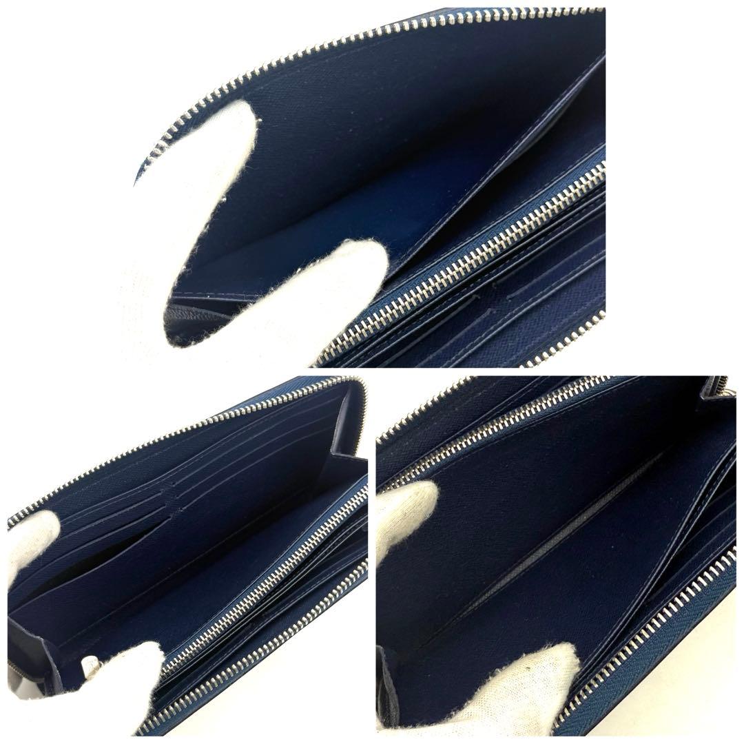 【新品近い】ルイヴィトン エピ ジッピーウォレット アンディゴブルー 長財布