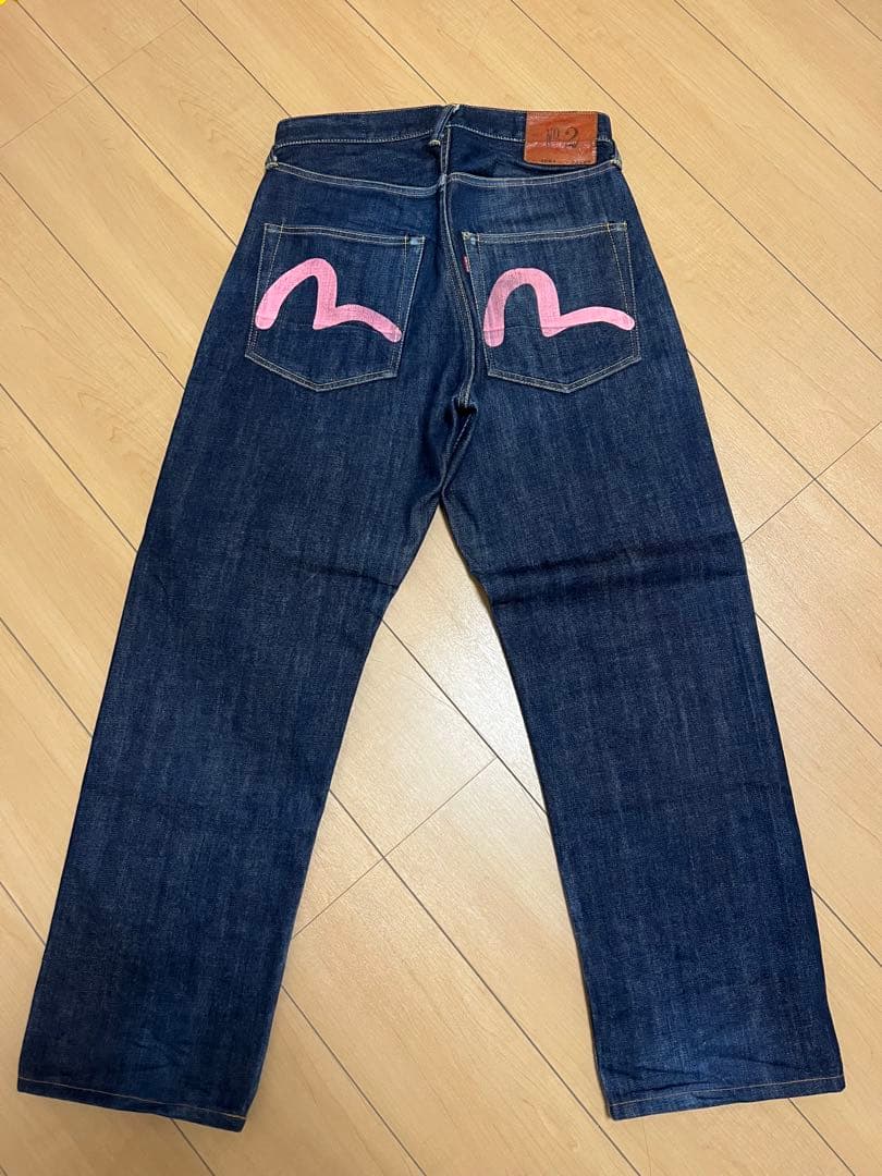 EVISUエビス　ピンクマーク デニムパンツ
