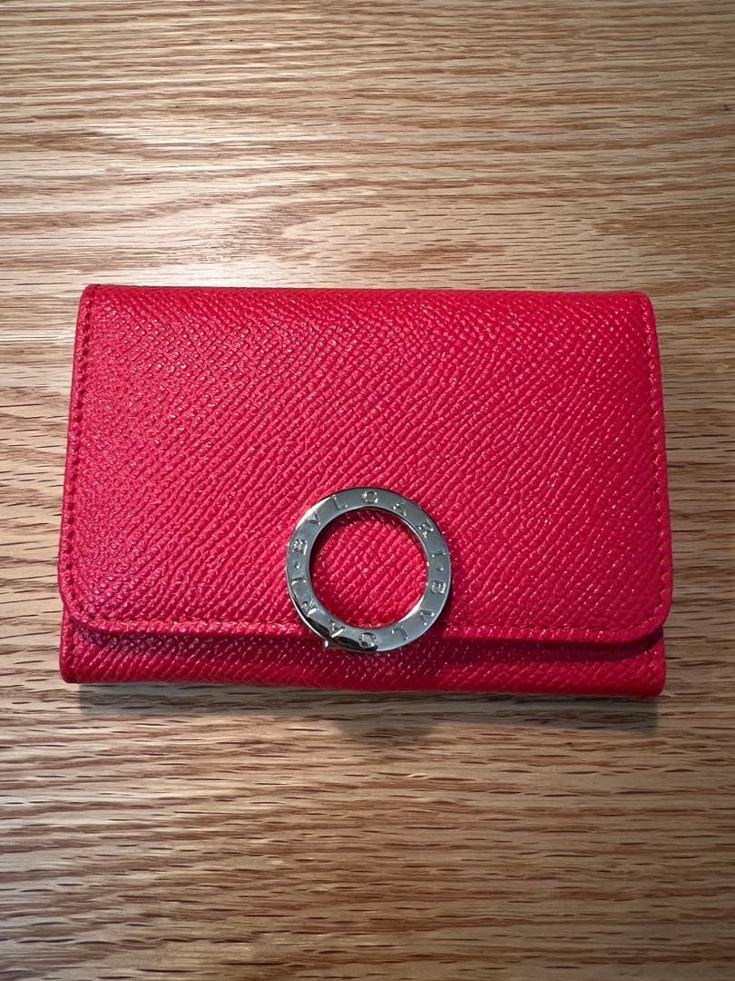 BVLGARI 赤 レザー 名刺入れ