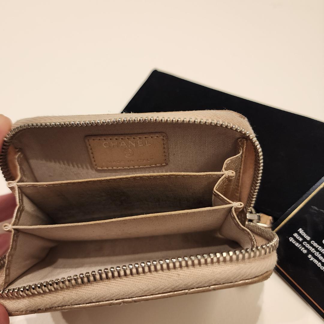 CHANEL ケース シャネル ミニ財布 ベージュ
