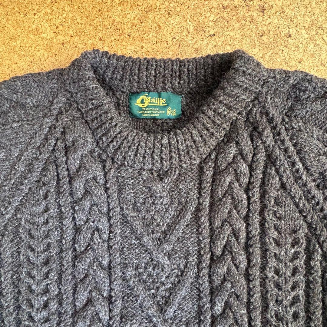 O’Mailleオモーリャ　ハンドニット アランセーター　1995年購入