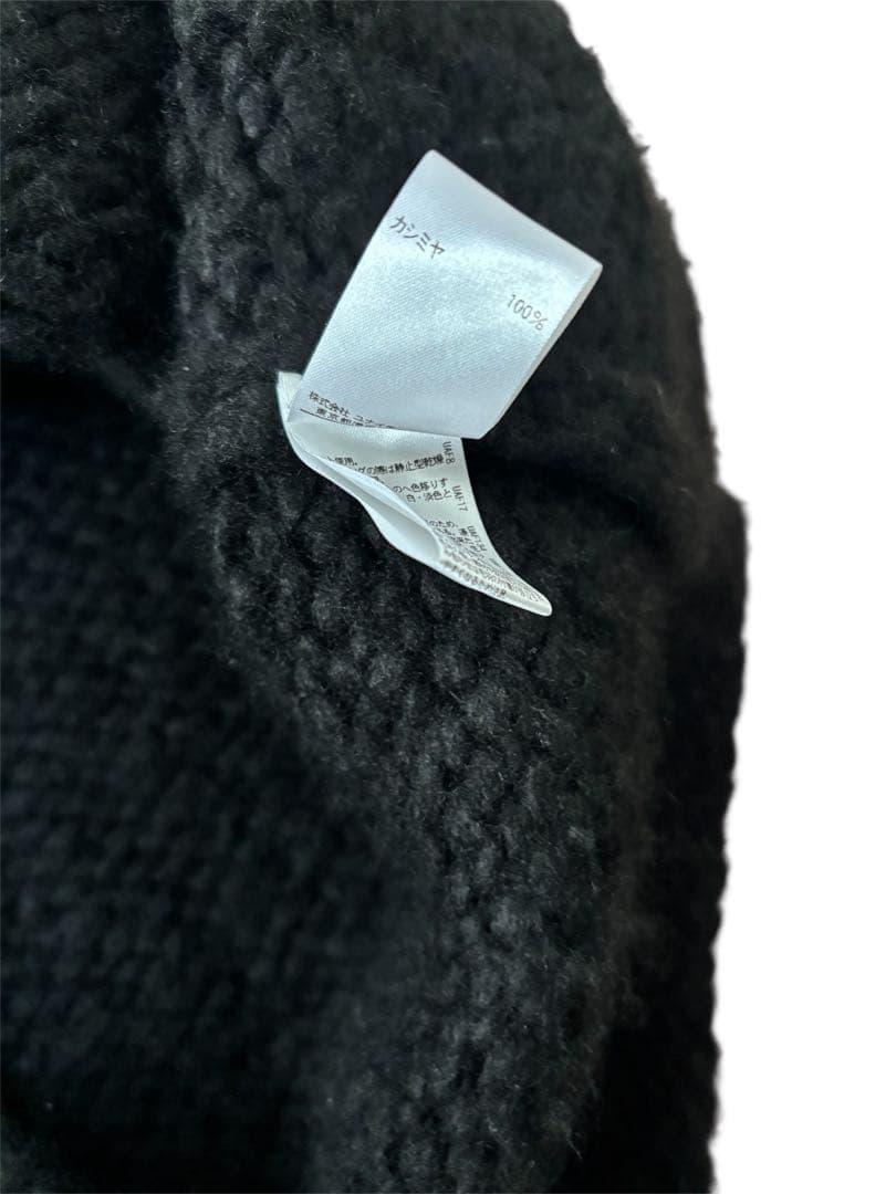 BLAMINKブラミンク38サイズ黒 ブラック カシミア100% Vネックニット