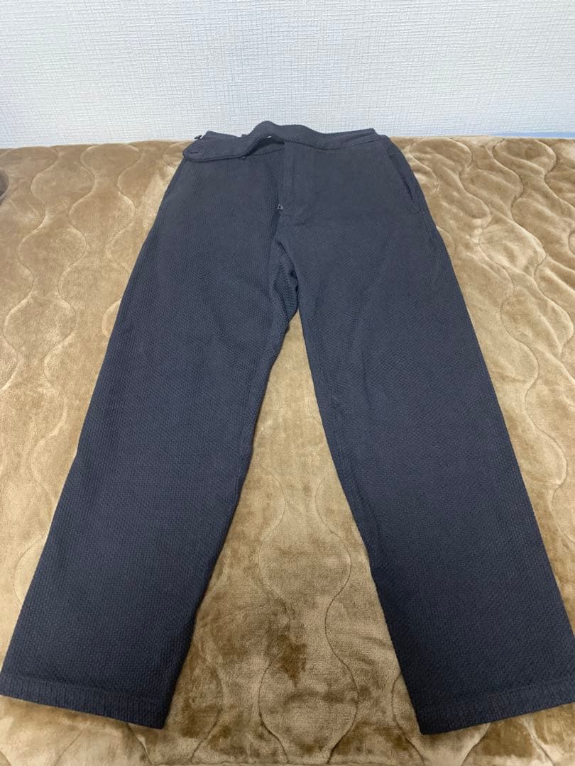 コリーナCOLINA/刺し子SASHIKO CURVE SLAKS/ブラックS