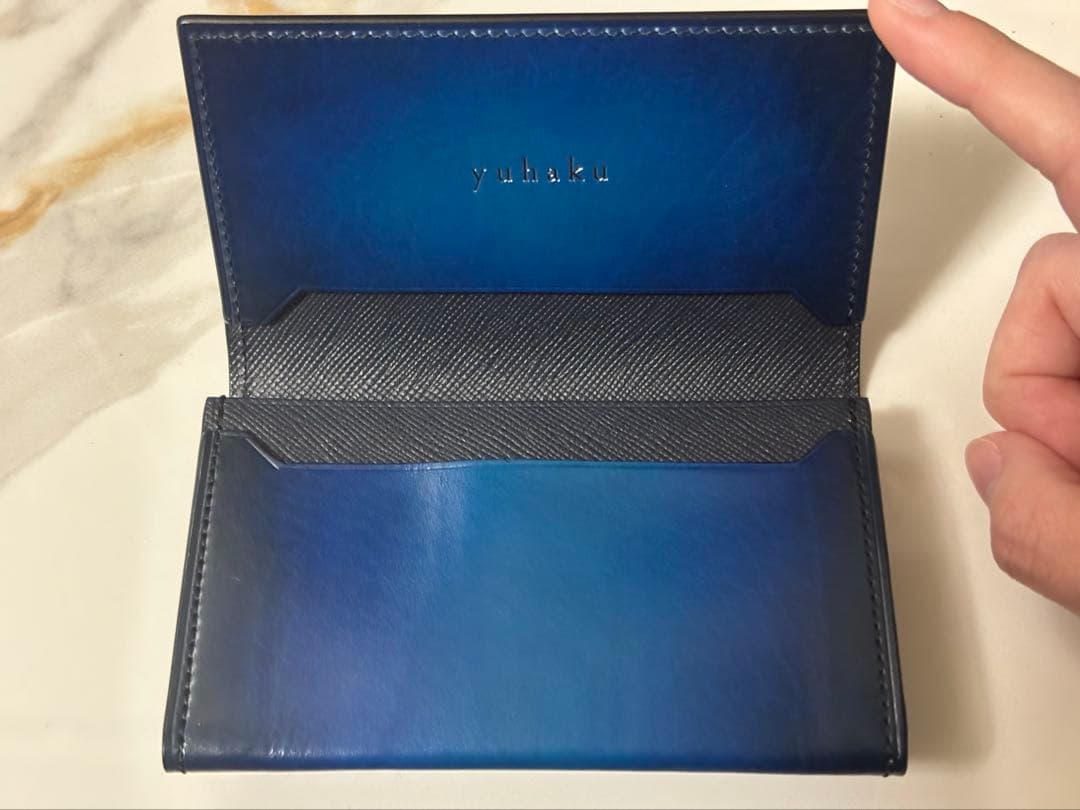 【新品未使用】yuhaku YVP161 名刺入れ blue