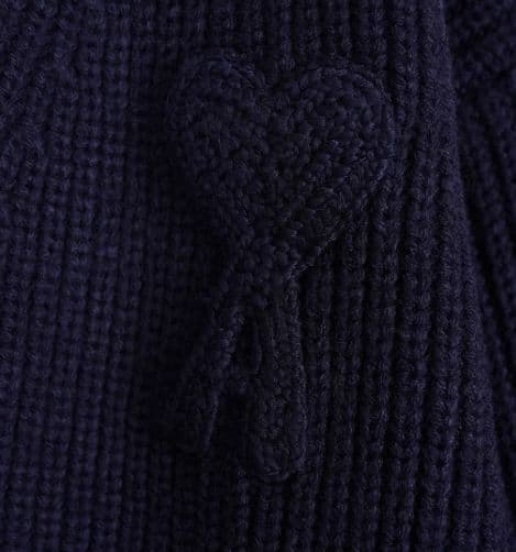 AMI PARIS Vネック ニットセーター ネイビー 秋冬 男女兼用
