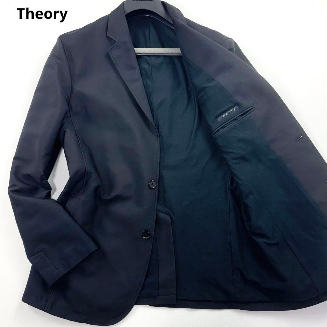 美品✨セオリー テーラードジャケット ナイロン コットン フリース裏地 ブラック