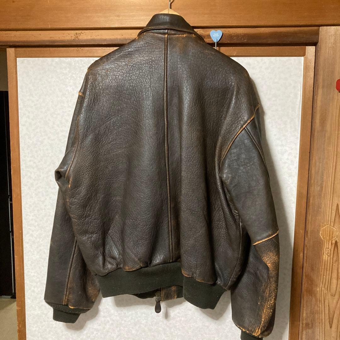 AVIREX希少中古レザーTYPE A2 表記サイズM(日本サイズL)