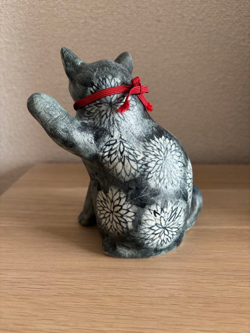 今田香　陶猫　招き猫