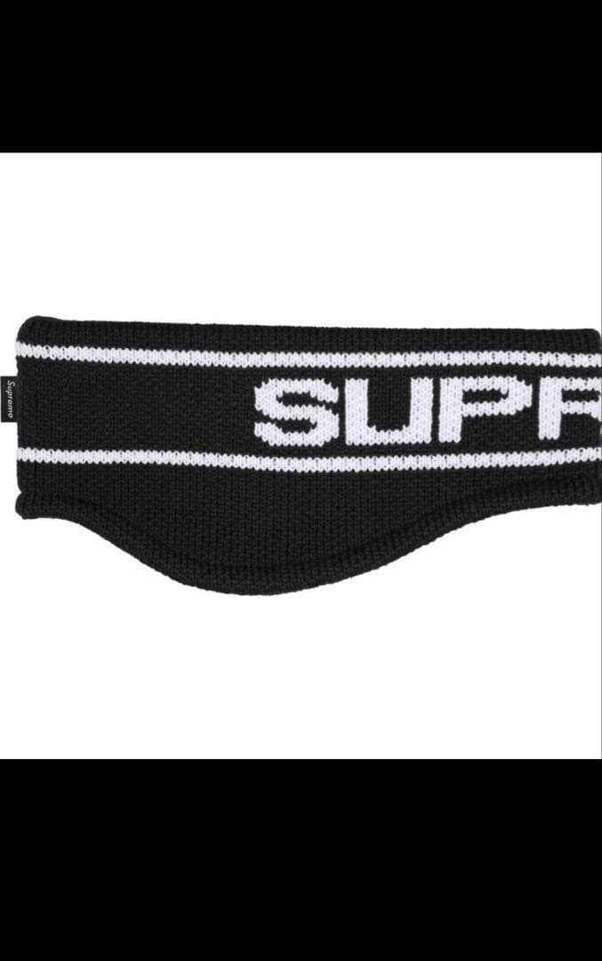 帽子 Supreme Contrast Logo Headband Black