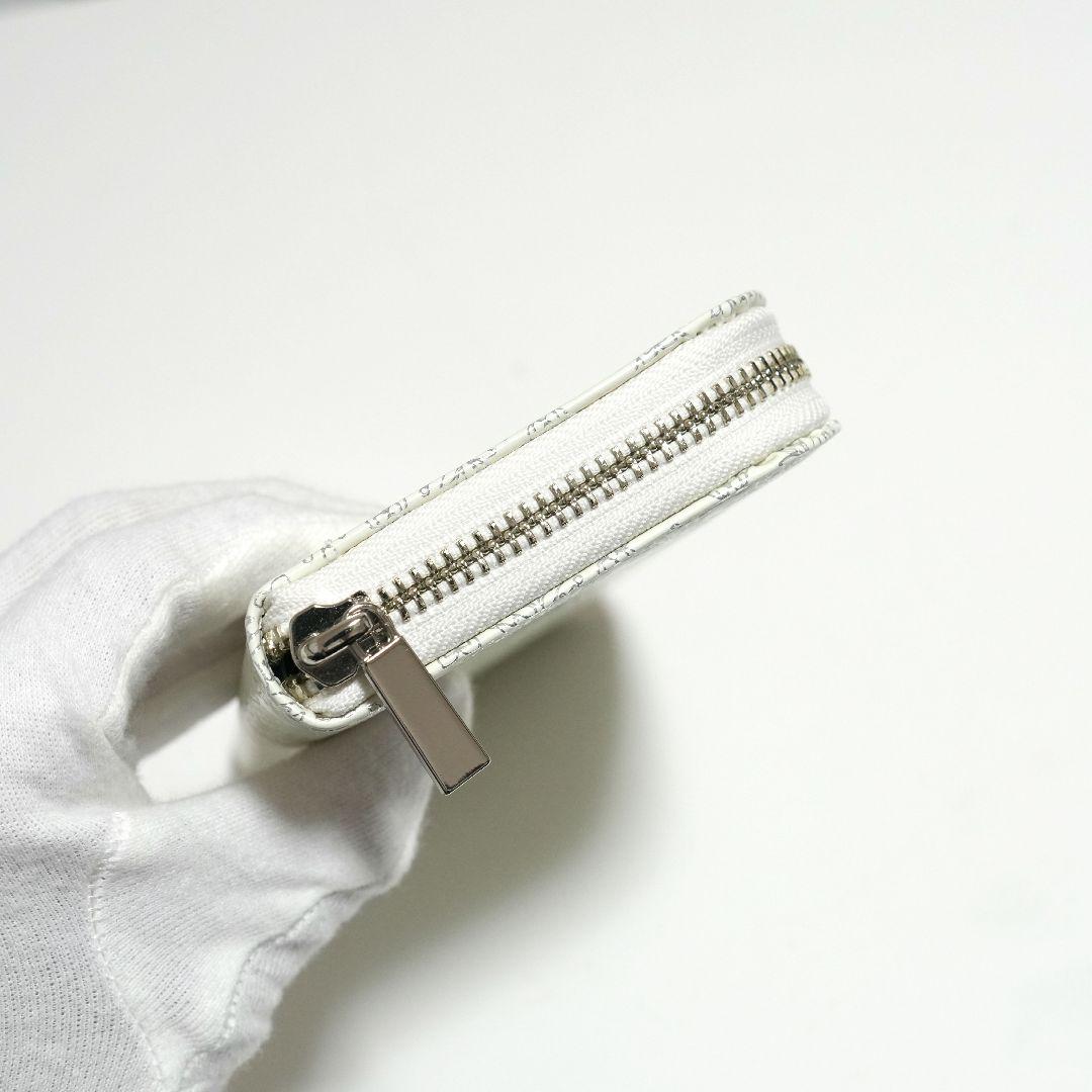 【未使用新品】友禅文庫 シルバー箔押し ファスナー長財布 牛革 日本製