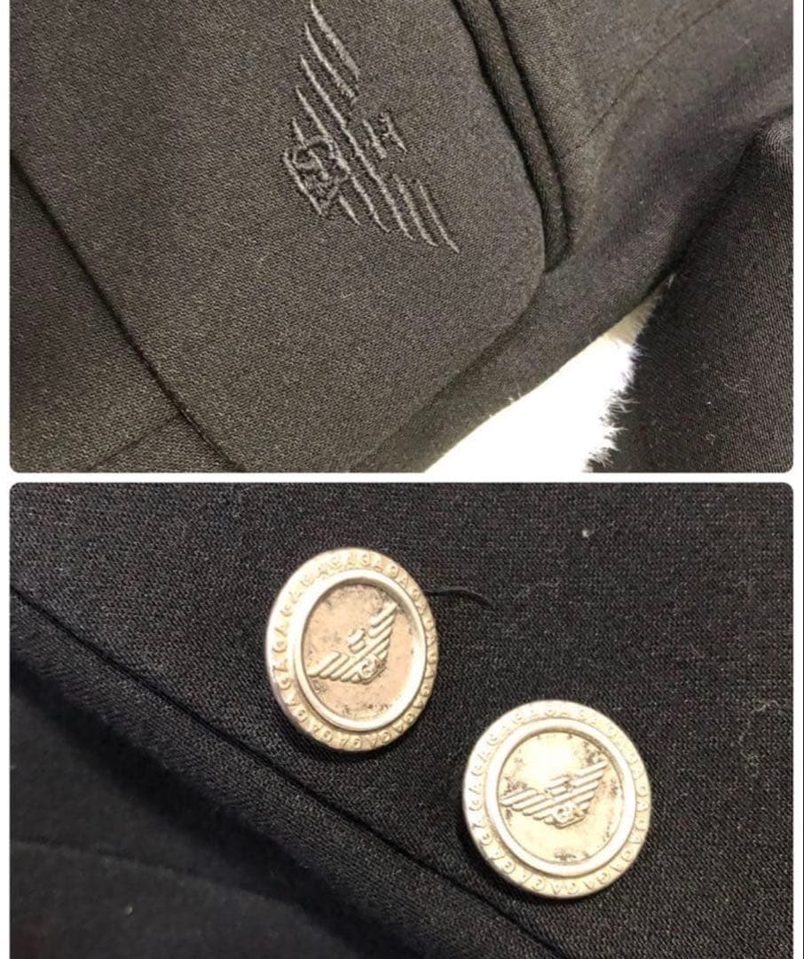 【希少】ジョルジオアルマーニ　スーツ　セットアップ　装飾銀ボタン　XL