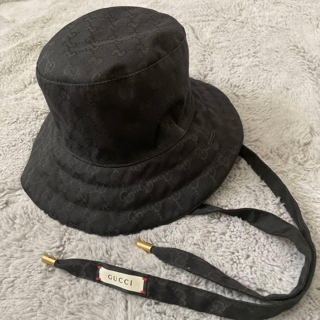 GUCCI -グッチ-ミケーレ期 GGキャンバス＆ナイロン リバーシブルハット