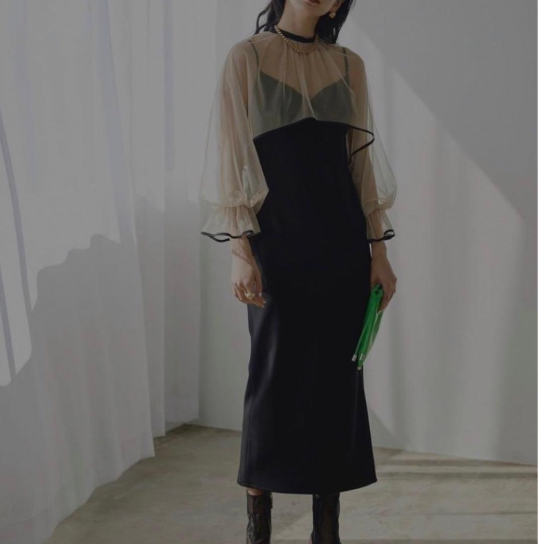 【のんの】ameri vintage⭐︎シースルーパーティードレス