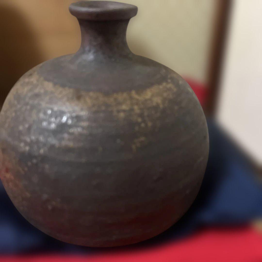 古備前 備前焼 江戸初期 桂又三郎 蕪徳利 鑑定箱 窯印丸