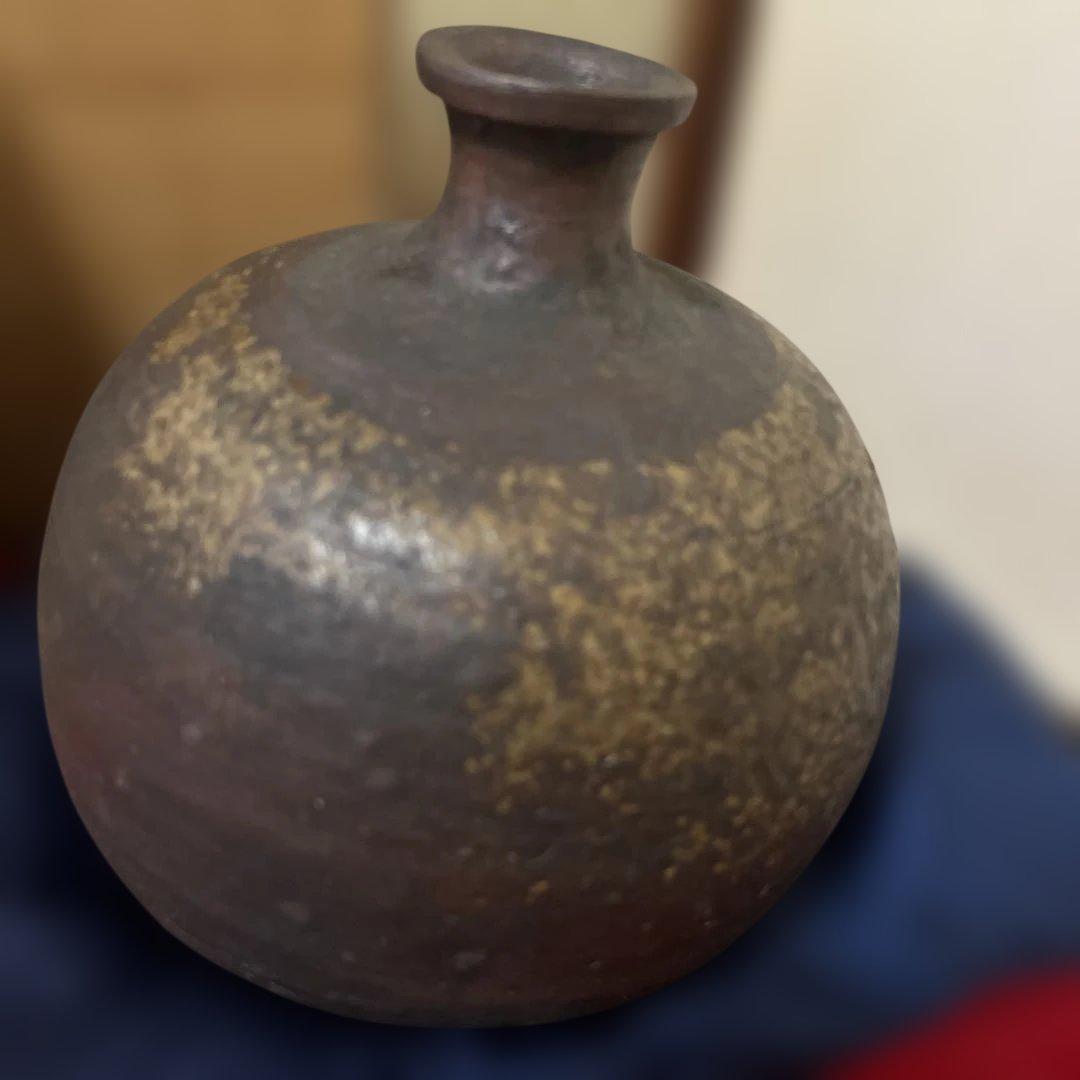 古備前 備前焼 江戸初期 桂又三郎 蕪徳利 鑑定箱 窯印丸