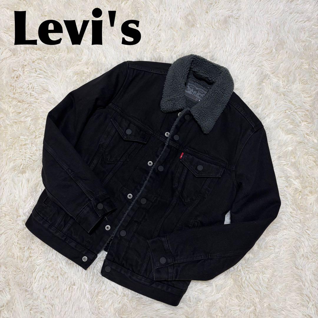 ✨リー✨Levi’sリーバイス シェルパ ブラック ジャケット Sサイズ