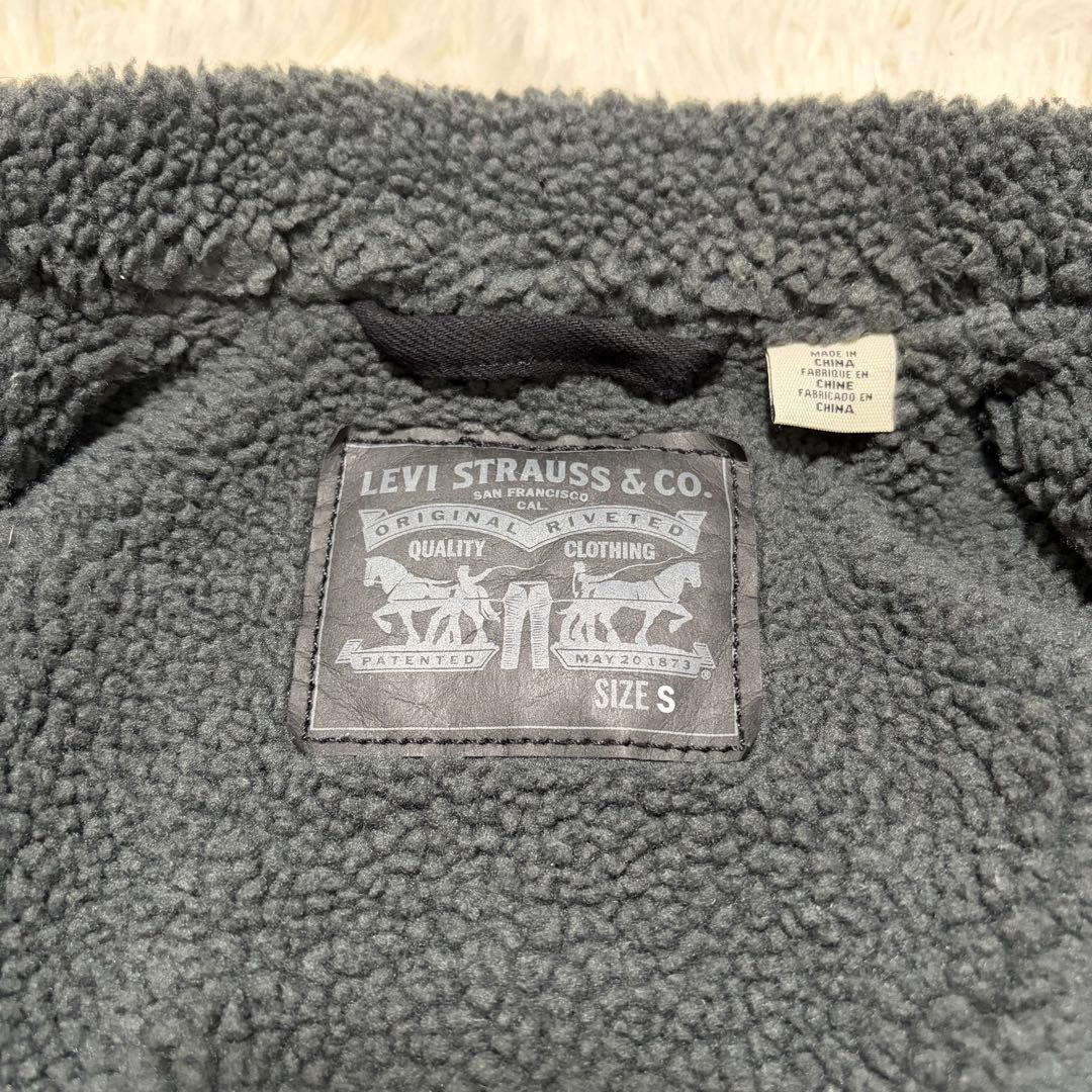 ✨リー✨Levi’sリーバイス シェルパ ブラック ジャケット Sサイズ