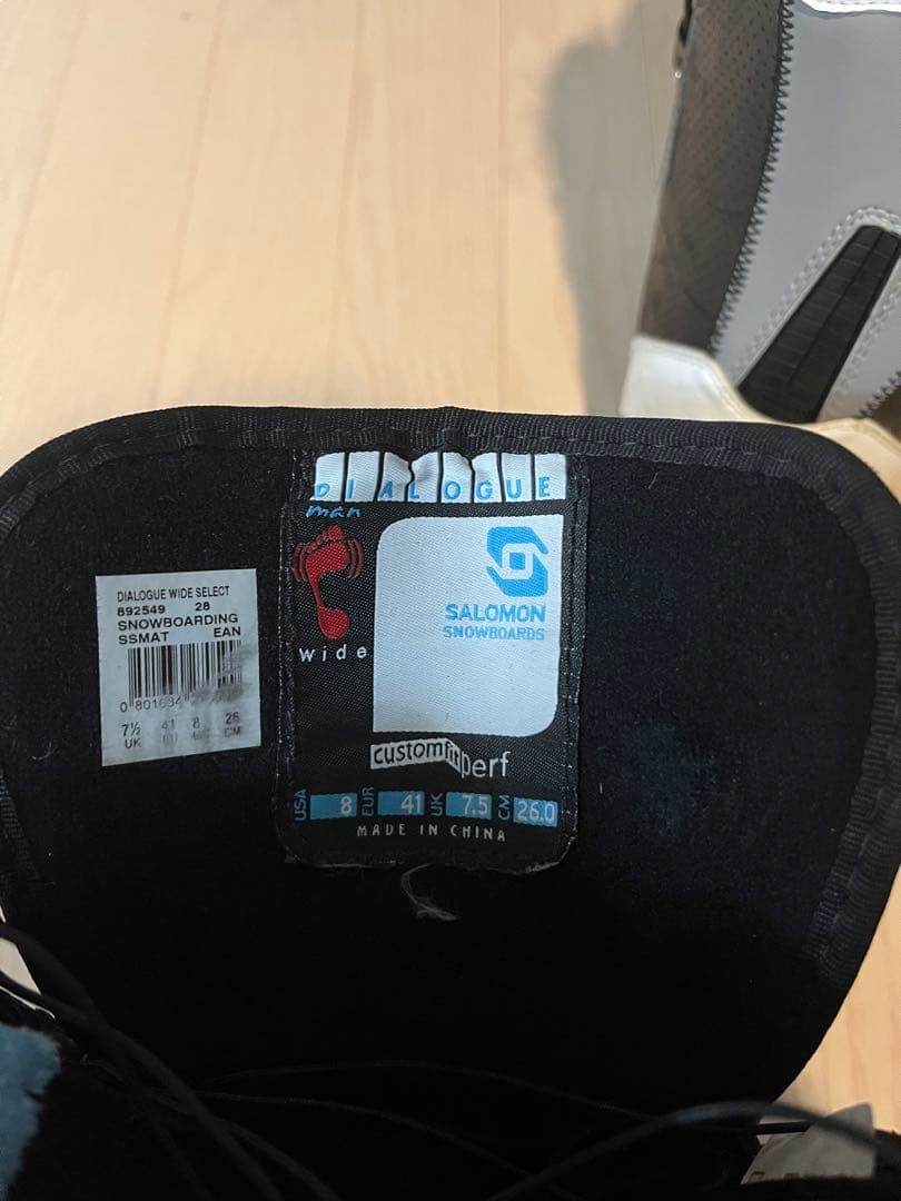 26cm サロモン　スノーボードブーツ　黒色ブラック