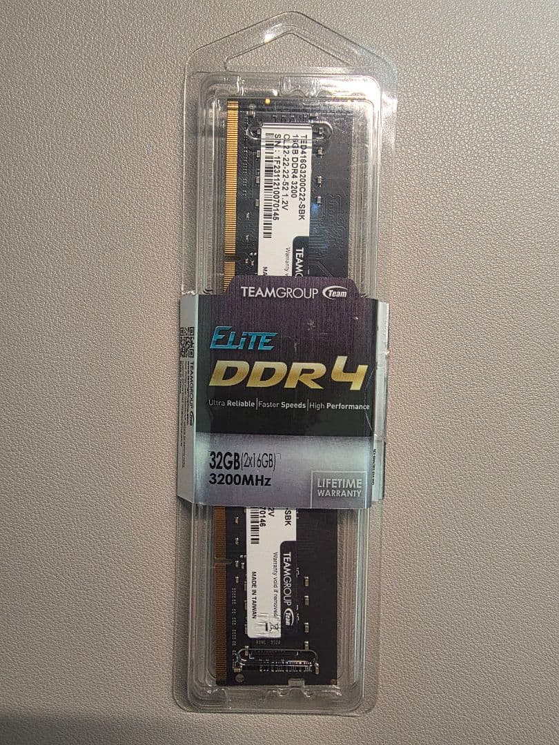 DDR4 メモリ　32GB 3200MHz（16GB×2）ノートPC用