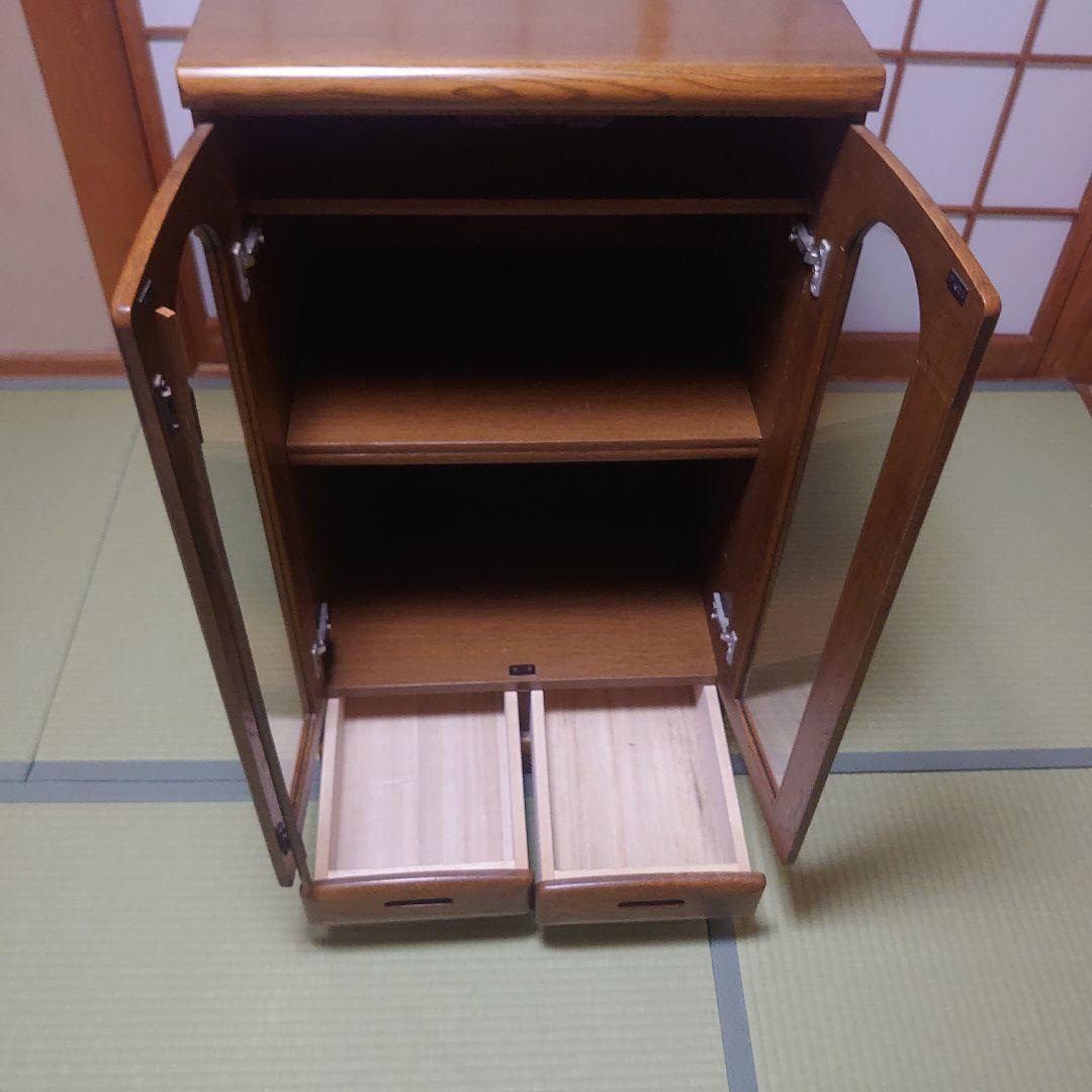 H，O木製ガラス扉キャビネット浜本工芸