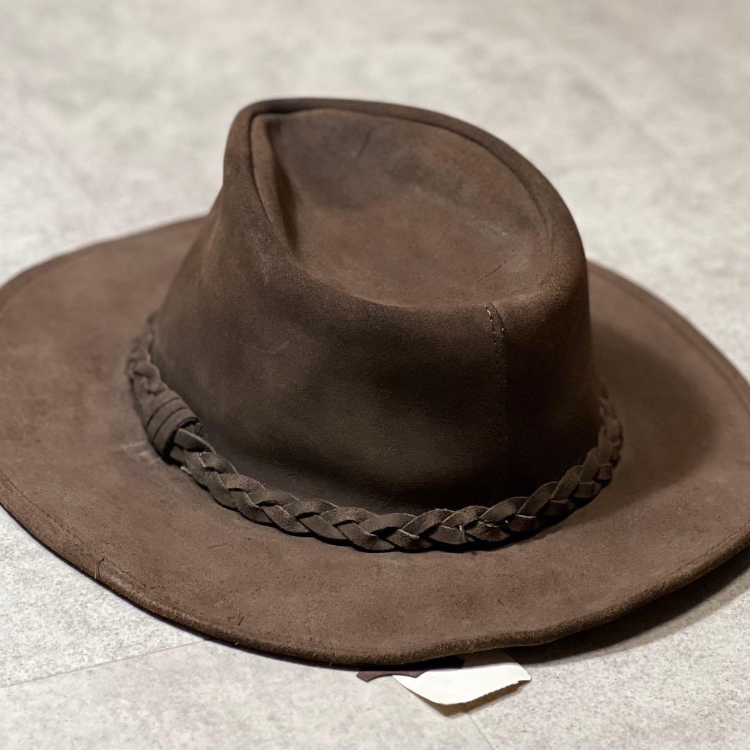 ヘンシェルHENSCHELウエスタンハット｜ヌバックレザー本革ブラウンXL未使用