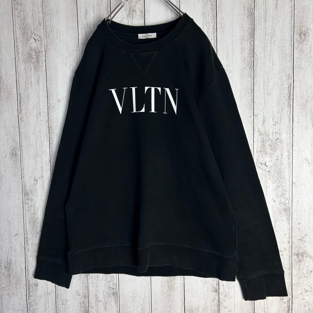 5969【人気ブラック】ヴァレンティノ‪☆プリントロゴ入りスウェット VLTN