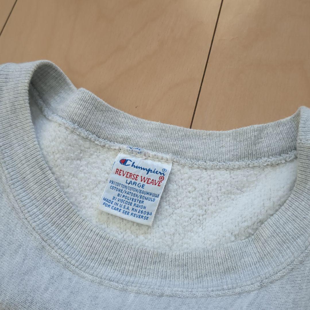 90s USA製 チャンピオン リバースウィーブ グレー 刺繍 L