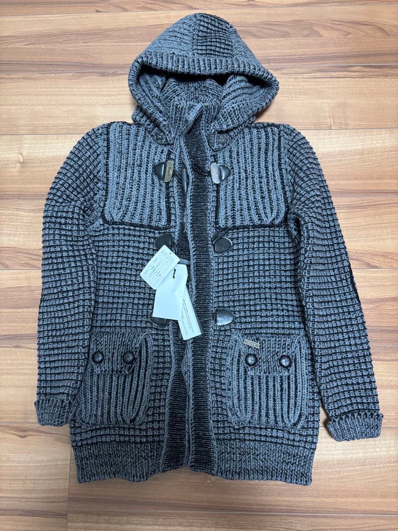 Bark/グレー/ニットダッフルコート/XSサイズ