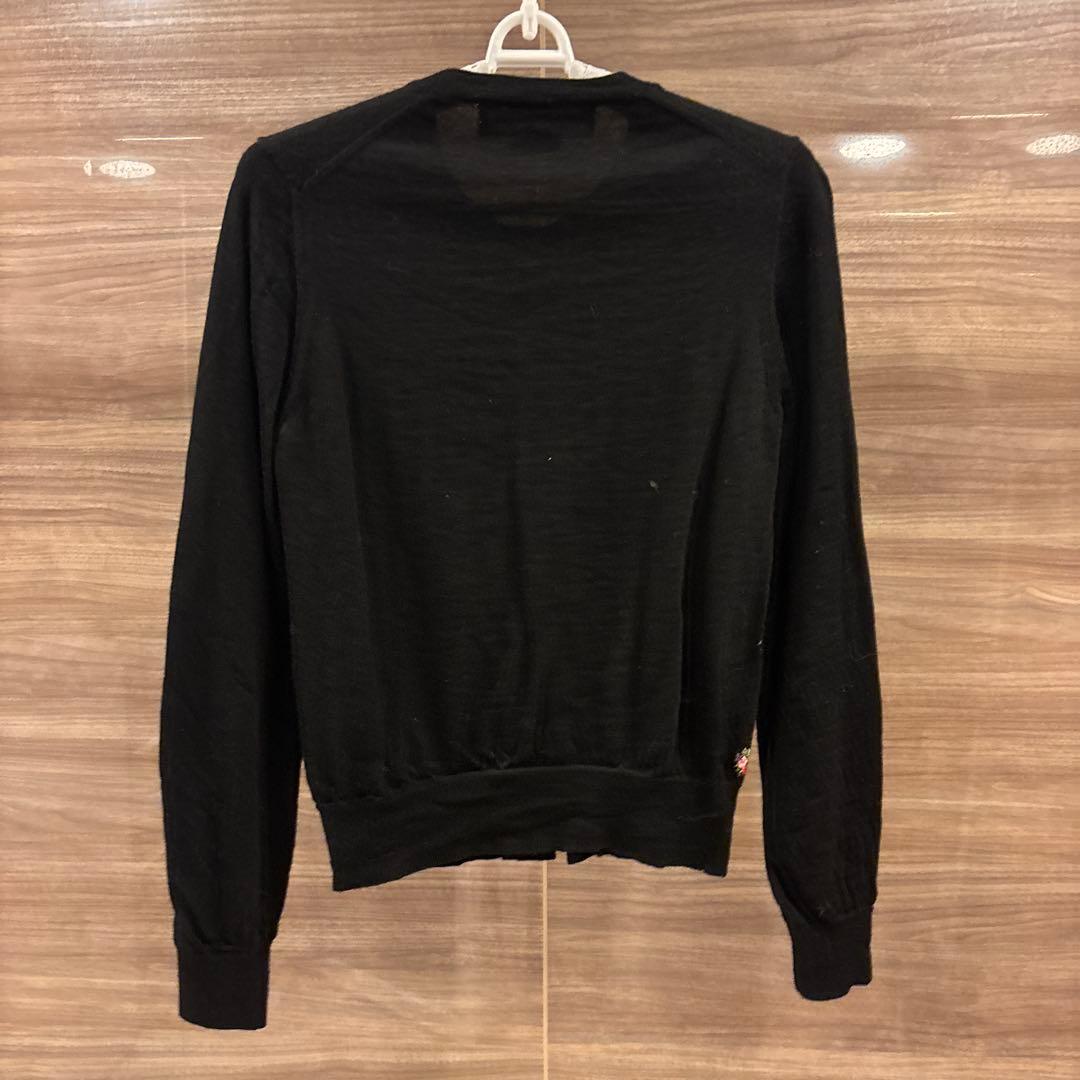 Comme des Garçons Girl ブラック花柄刺繍カーディガン