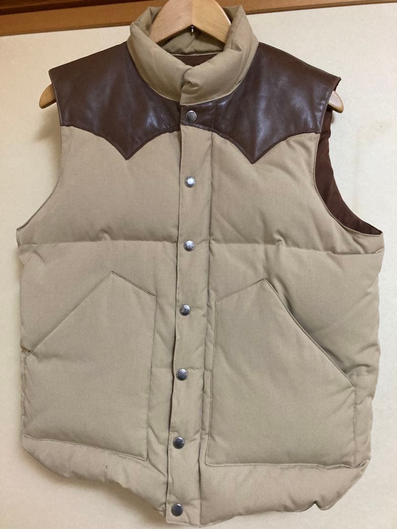 【値下げ】Sugar Cane DOWN ベスト Lサイズ ベージュ/ブラウン