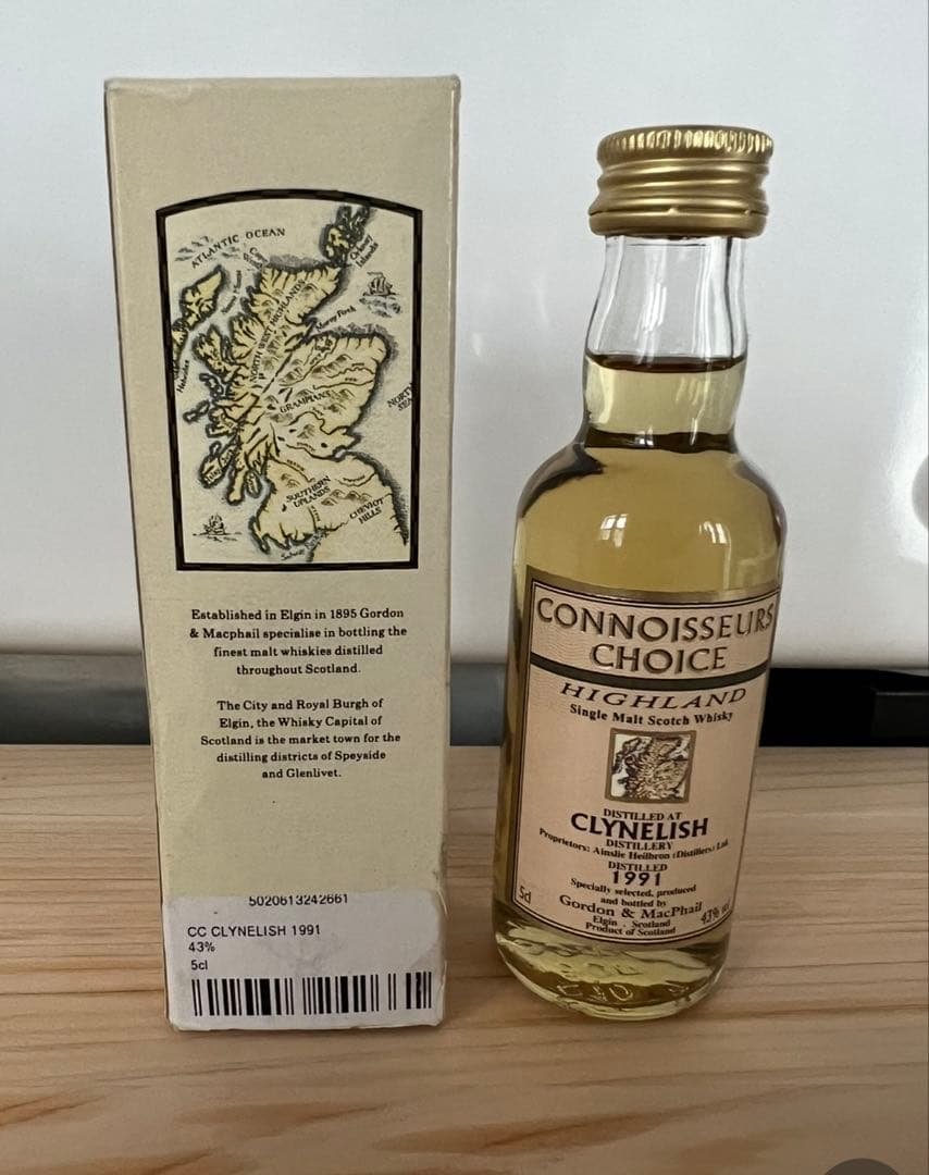 GORDON&MACPHAILミニボトル スコッチウィスキー1991 1990