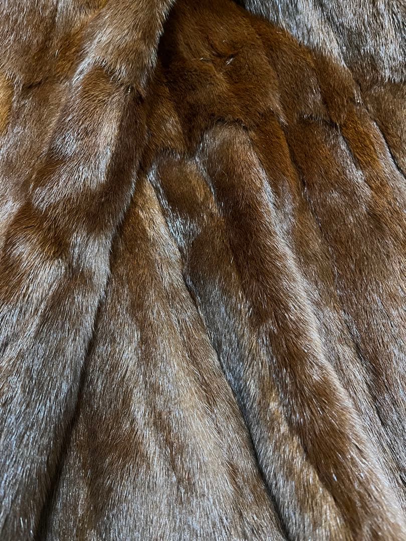 ミンク　ブラウン ロングファーコート