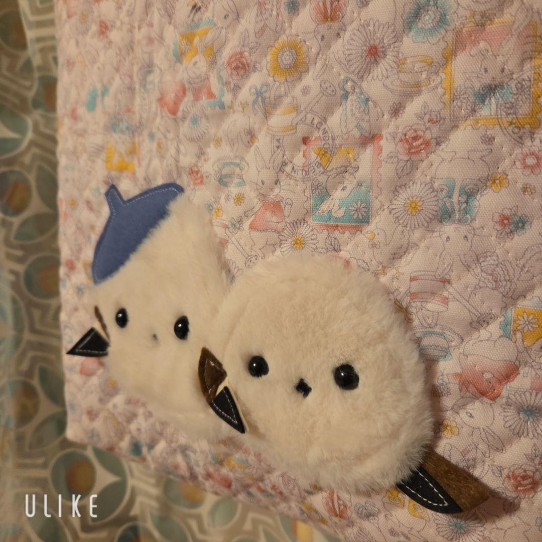 ●いちご●●親子もふもふシマエナガ　トートバッグ