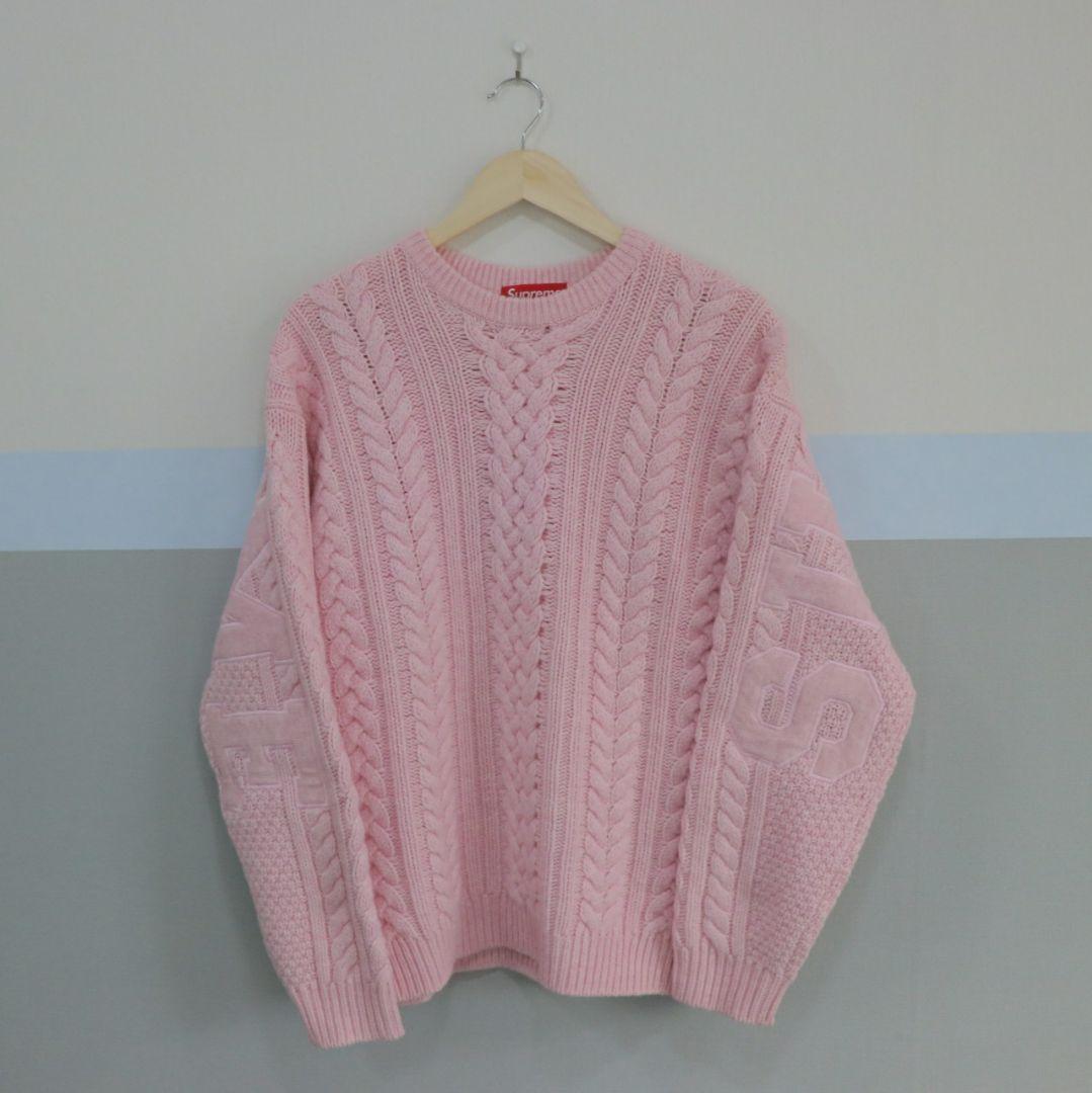 トップス Supreme 23AW Applique Cable Knit Sweater
