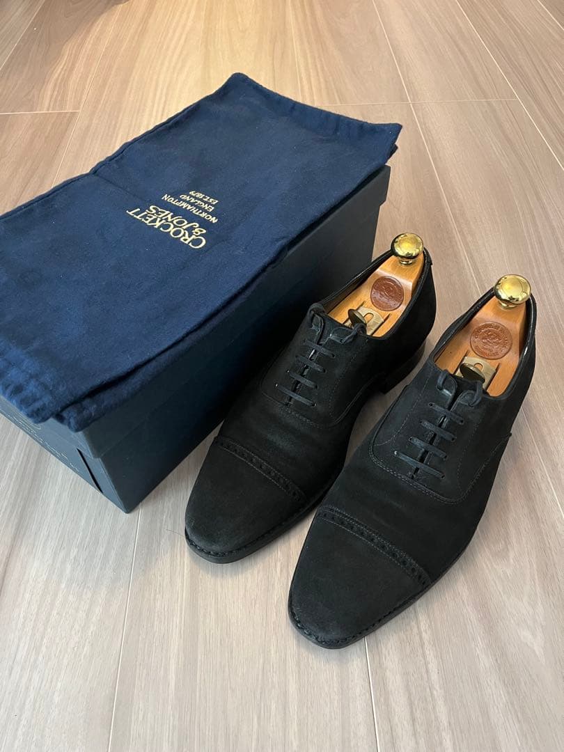 6Ｄクロケット＆ジョーンズ　BELGRAVE 黒スエード　ダイナイトソール