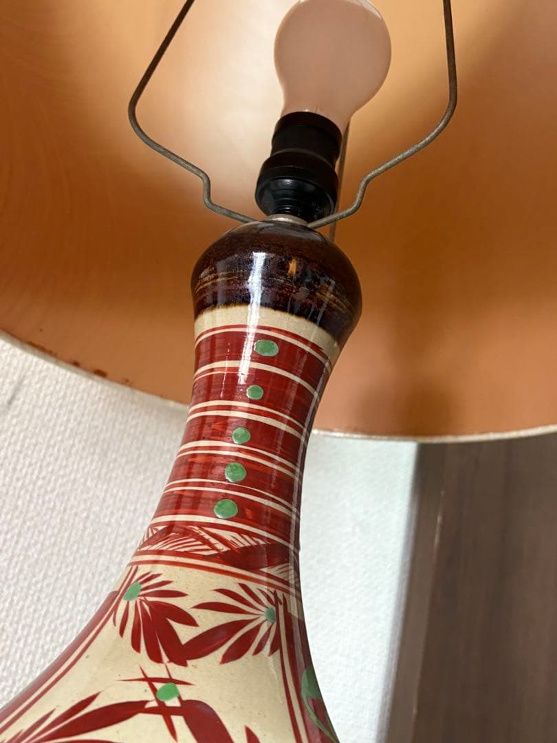 沖縄 琉球 胡差焼 陶器製 スタンドライト　スタンドランプ　高さ90cm